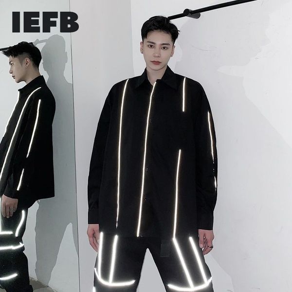 iefb /men's wear spring functional all-match oversize reflective ribbon design personalized loose long-sleeved shirt 9y3746 210524, White;black
iefb /men's wear spring functional all-match oversize reflective ribbon design personalized loose long-sleeved shirt 9y3746 210524, White;black