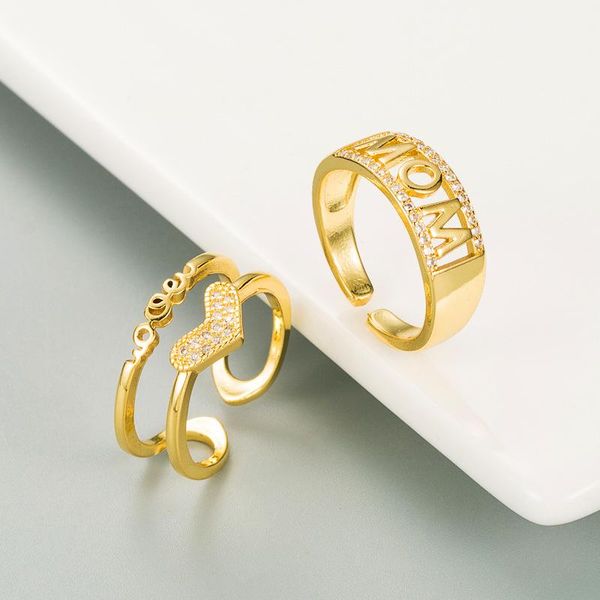 wedding rings 2021 fashion women simple mom letter heart double-layer opening ring trend hollowed out heart-shaped jewelry, Slivery;golden
wedding rings 2021 fashion women simple mom letter heart double-layer opening ring trend hollowed out heart-shaped jewelry, Slivery;golden
