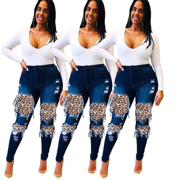 2021 autumn fashion leopard printing hollow out women jeans high waist button zipper fly pencil pants suitable high street wear, Blue
2021 autumn fashion leopard printing hollow out women jeans high waist button zipper fly pencil pants suitable high street wear, Blue