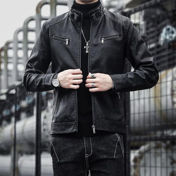 men's fur & faux motorcycle leather sports mens jacket autumn winter windproof short pu coat male clothes stand collar slim casual stre, Black
men's fur & faux motorcycle leather sports mens jacket autumn winter windproof short pu coat male clothes stand collar slim casual stre, Black