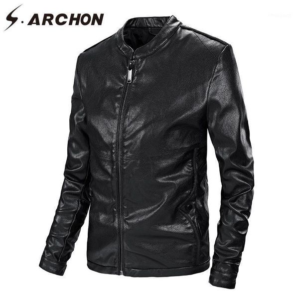 men's jackets s.archon pu leather motorcycle men casual stand collar windproof pilot jacket male thin slim fit fashion outerwear coat, Black;brown
men's jackets s.archon pu leather motorcycle men casual stand collar windproof pilot jacket male thin slim fit fashion outerwear coat, Black;brown