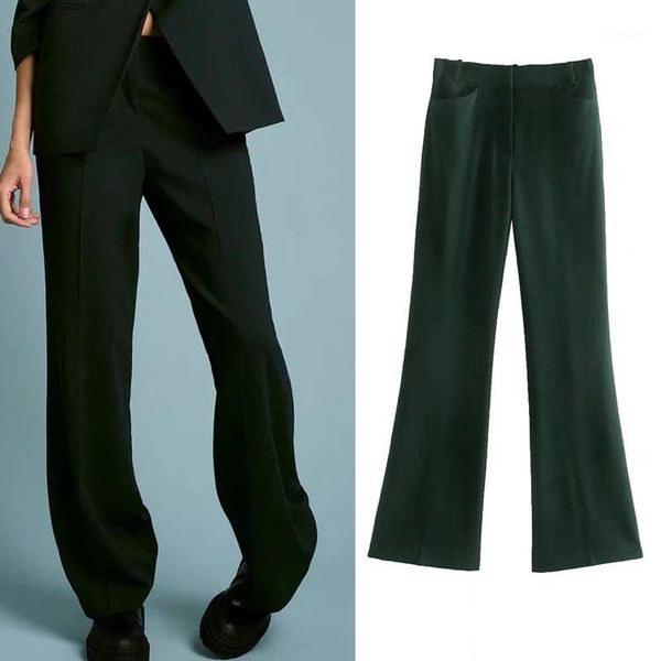 women's pants & capris kumsvag women autumn casual za flare 2021 solid wool pockets full length pant female fashion elegant street ol t, Black;white
women's pants & capris kumsvag women autumn casual za flare 2021 solid wool pockets full length pant female fashion elegant street ol t, Black;white