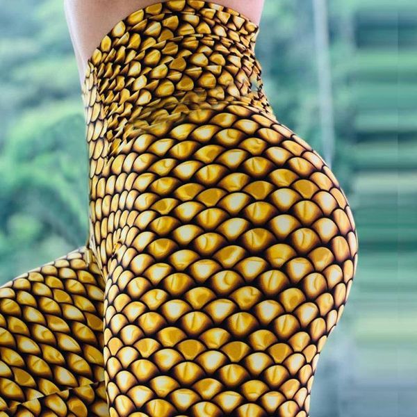 fashion gold scales 3d printing womens leggings pattern high waist fitness slim stretch seven points warm quality, Black
fashion gold scales 3d printing womens leggings pattern high waist fitness slim stretch seven points warm quality, Black