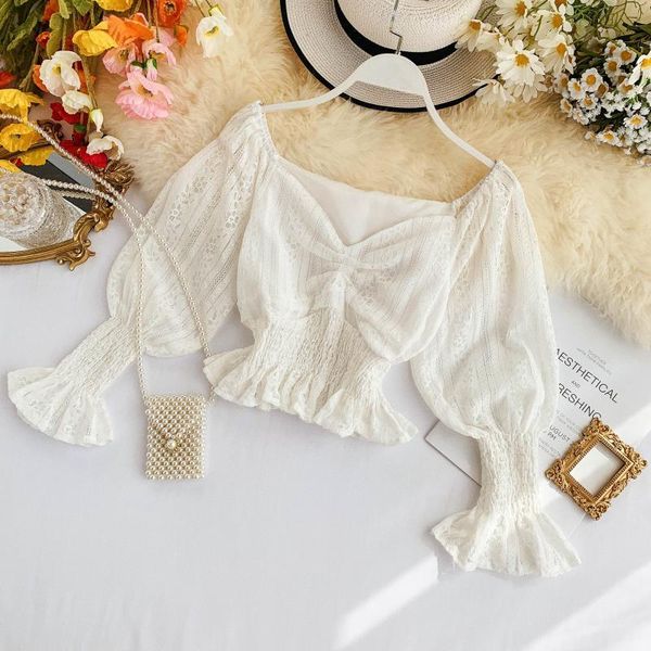 women's blouses & shirts korean ins sweet girl blouse short shirt autumn dress 2021 small fresh age-saving lace lantern sleeve top, White
women's blouses & shirts korean ins sweet girl blouse short shirt autumn dress 2021 small fresh age-saving lace lantern sleeve top, White
