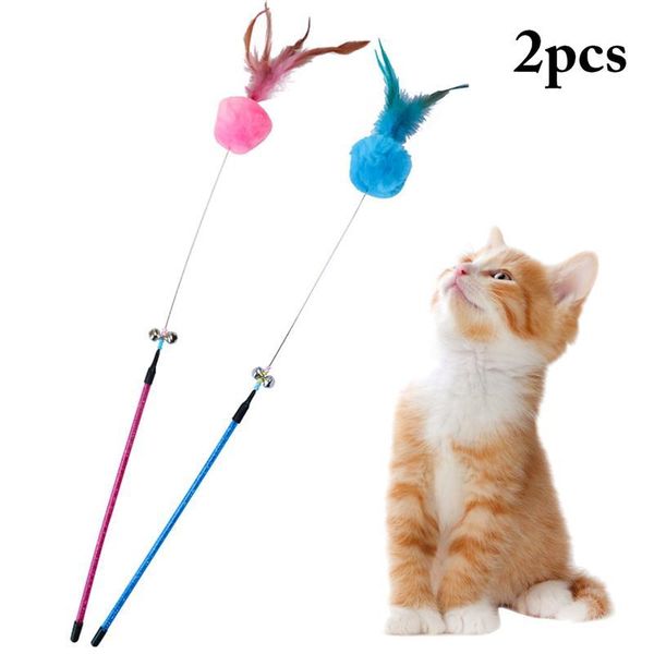 cat toys 2pcs interactive toy teaser stick playing spring kitten wand feather training pet supplies
cat toys 2pcs interactive toy teaser stick playing spring kitten wand feather training pet supplies