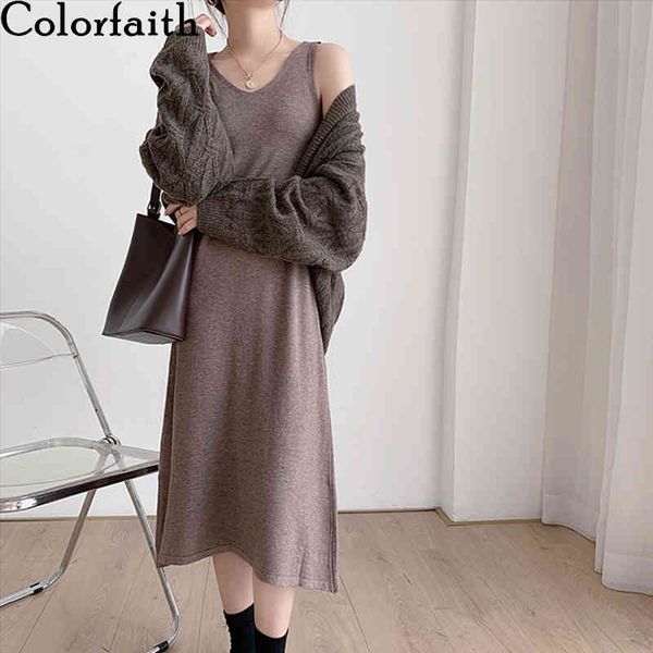 colorfaith new women's spring autumn dresses v-neck knitted korean style elegant sleeveless vintage lady long dress dr20157 210413, Black;gray
colorfaith new women's spring autumn dresses v-neck knitted korean style elegant sleeveless vintage lady long dress dr20157 210413, Black;gray