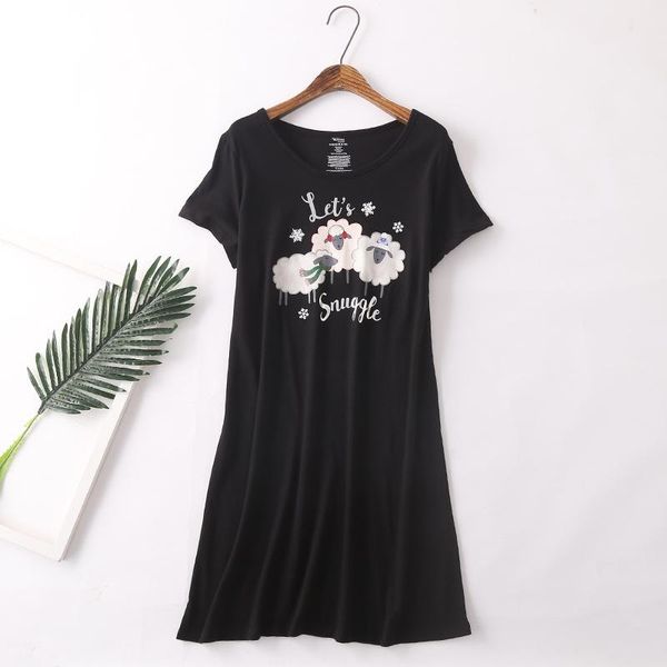 women's sleepwear 2021 women nightdress soft home dressing gown intimate lingerie casual nightgown nightwear print summer homewear, Black;red
women's sleepwear 2021 women nightdress soft home dressing gown intimate lingerie casual nightgown nightwear print summer homewear, Black;red
