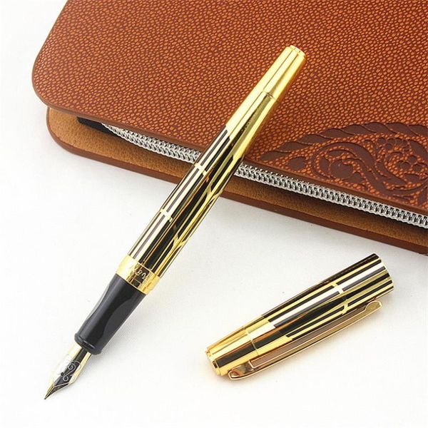 gold stainless steel fountain pen medium 0.5mm nib school office name ink pens gift stationery
gold stainless steel fountain pen medium 0.5mm nib school office name ink pens gift stationery