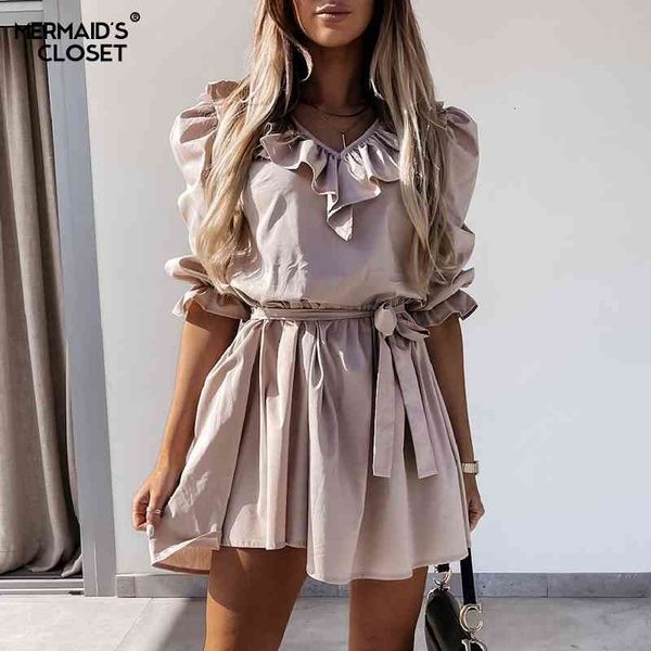 casual dresses summer v neck solid women bandage ruffles half sleeve a line lace-up elegant ladies party vestidos ei2u, Black;gray
casual dresses summer v neck solid women bandage ruffles half sleeve a line lace-up elegant ladies party vestidos ei2u, Black;gray