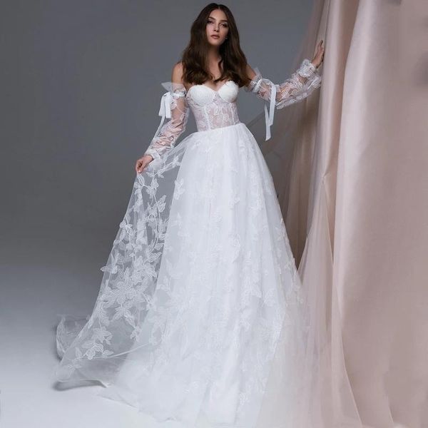 other wedding dresses chuyu 2021 elegant strapless princess appliques puff sleeve long a-line tulle dress formal occasion vestido de novia, White
other wedding dresses chuyu 2021 elegant strapless princess appliques puff sleeve long a-line tulle dress formal occasion vestido de novia, White