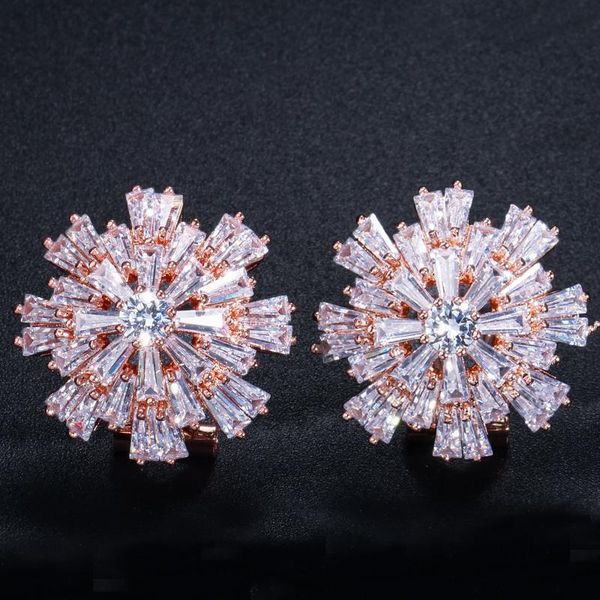stud threegraces luxury rose gold color women jewelry + cubic zirconia big large flower earrings with cz crystal stone er064, Golden;silver
stud threegraces luxury rose gold color women jewelry + cubic zirconia big large flower earrings with cz crystal stone er064, Golden;silver