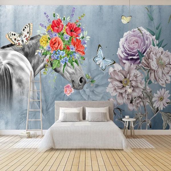 wallpapers custom mural wallpaper nordic modern art horse flowers wall painting living room tv sofa background papel de parede
wallpapers custom mural wallpaper nordic modern art horse flowers wall painting living room tv sofa background papel de parede