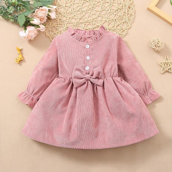 girl's dresses girls clothes 1-4 years old cute corduroy dress solid color waist bow kids long-sleeved autumn and winter princess, Red;yellow
girl's dresses girls clothes 1-4 years old cute corduroy dress solid color waist bow kids long-sleeved autumn and winter princess, Red;yellow