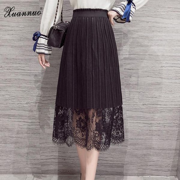 skirts xuannuo women's skirt 2021 autumn winter long black lace a-line female elastic embroidery fashion s6047
skirts xuannuo women's skirt 2021 autumn winter long black lace a-line female elastic embroidery fashion s6047