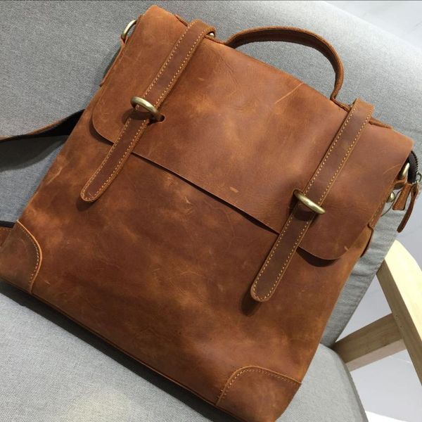 backpack genuine leather hand made layer cowhide crazy horse natural scratch handbag single shoulder bag men and women
backpack genuine leather hand made layer cowhide crazy horse natural scratch handbag single shoulder bag men and women