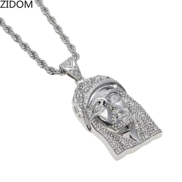 pendant necklaces gold color hip hop iced out jesus figure shape necklace with 76cm long twist chain for jewelry, Silver
pendant necklaces gold color hip hop iced out jesus figure shape necklace with 76cm long twist chain for jewelry, Silver