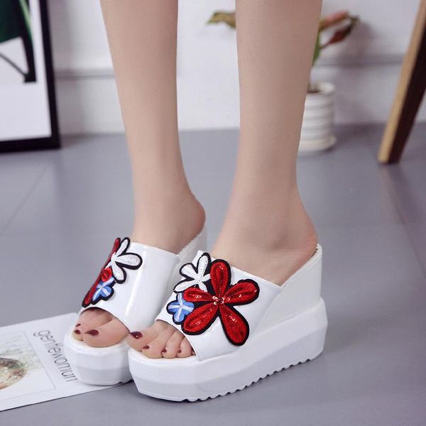 dress shoes rimocy glitter floral super high heels sandals women summer fashion chunky platform wedge woman patent leather slippers, Black
dress shoes rimocy glitter floral super high heels sandals women summer fashion chunky platform wedge woman patent leather slippers, Black