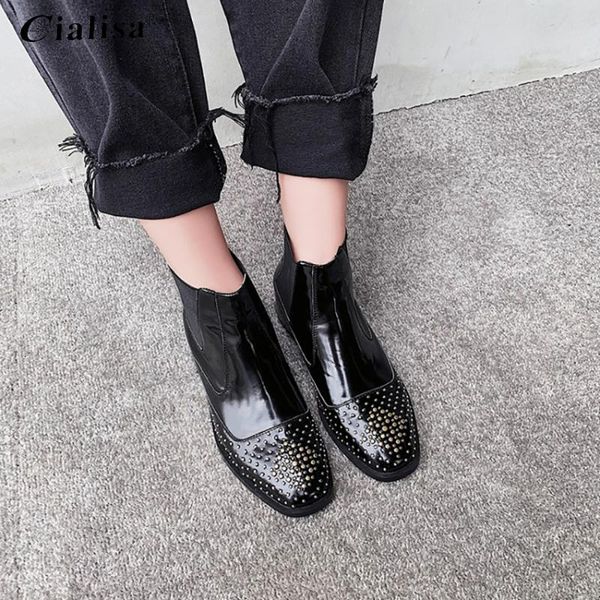 boots cialisa women ankle genuine leather chunky heels female punk rome footwear women's fashion rivet shoes, Black
boots cialisa women ankle genuine leather chunky heels female punk rome footwear women's fashion rivet shoes, Black