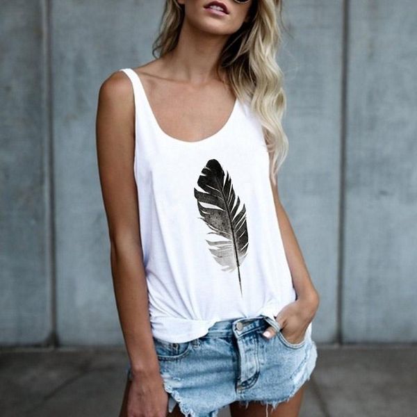 women's tanks & camis women t-shirts tee 2021 cool woman graphic xxl ladies casual s-3xl 2021s summer shirt feather printed tank vest, White
women's tanks & camis women t-shirts tee 2021 cool woman graphic xxl ladies casual s-3xl 2021s summer shirt feather printed tank vest, White
