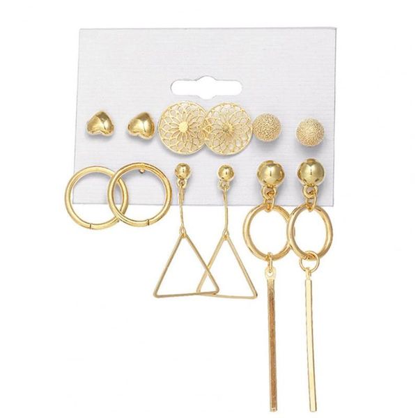 hoop & huggie 6 pairs/set female retro faux pearl rhinestone geometric shape tassel pendant dangle stud earring jewelry accessory, Golden;silver
hoop & huggie 6 pairs/set female retro faux pearl rhinestone geometric shape tassel pendant dangle stud earring jewelry accessory, Golden;silver