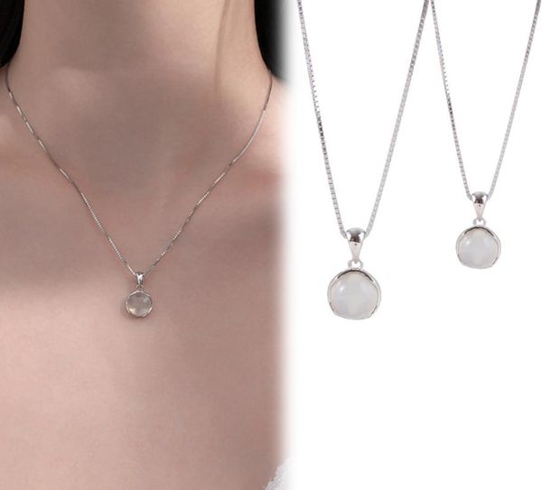 pendant necklaces white jade necklace for women girls korean fashion temperament elegant style clavicle jewelry gifts, Silver
pendant necklaces white jade necklace for women girls korean fashion temperament elegant style clavicle jewelry gifts, Silver