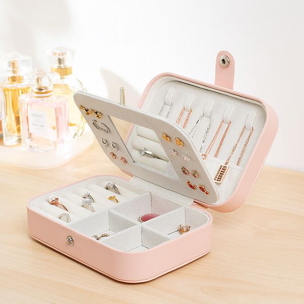 korean style selling 2 layers leather portable jewelry box with mirror necklace hook fashion design jewelry casket, Black;white
korean style selling 2 layers leather portable jewelry box with mirror necklace hook fashion design jewelry casket, Black;white
