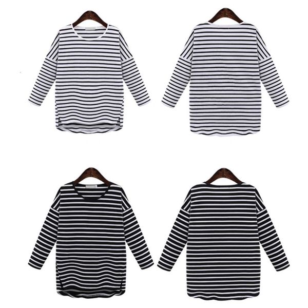 spring autumn women t-shirt black white stripe printed loose base casual long sleeve o-neck tees
spring autumn women t-shirt black white stripe printed loose base casual long sleeve o-neck tees