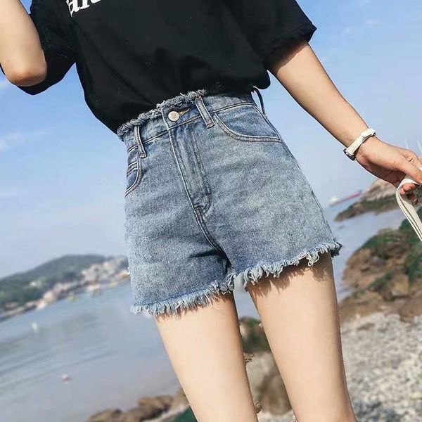 women's shorts feynoz 2021 summer vintage curling denim women button zipper pocket elastic high waist jeans short female pants, White;black
women's shorts feynoz 2021 summer vintage curling denim women button zipper pocket elastic high waist jeans short female pants, White;black