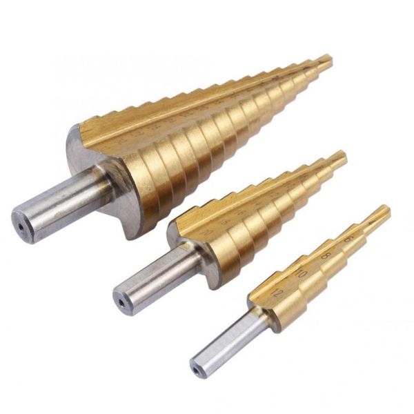 professional drill bits 3pcs hex titanium nitride hss steel coated step quick shank hole opener
professional drill bits 3pcs hex titanium nitride hss steel coated step quick shank hole opener