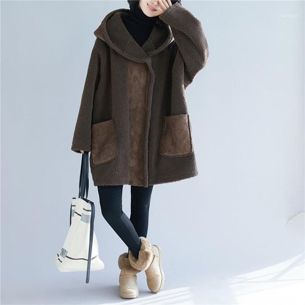 women's wool & blends 2021 winter woolen coat thickening plus fertilizer size women slim jacket medium long hooded female outerwear xin, Black
women's wool & blends 2021 winter woolen coat thickening plus fertilizer size women slim jacket medium long hooded female outerwear xin, Black