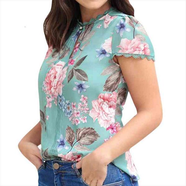 floral print summer womens blouses short sleeve o neck slim fit mujer camisetas blusas, White
floral print summer womens blouses short sleeve o neck slim fit mujer camisetas blusas, White