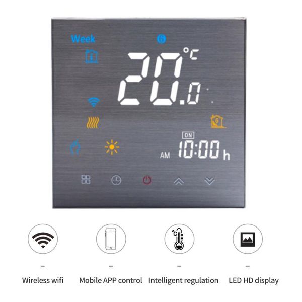 smart home control wired digital silver hairline thermostat for water/electric floor heating,water/gas boiler with app mkbht-3000
smart home control wired digital silver hairline thermostat for water/electric floor heating,water/gas boiler with app mkbht-3000