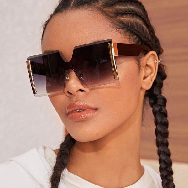 rimless sunglasses women fashion gradient oversized sun glasses men big square frame vintage retro eyewear, White;black
rimless sunglasses women fashion gradient oversized sun glasses men big square frame vintage retro eyewear, White;black