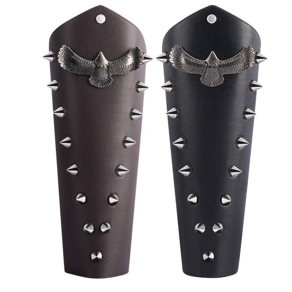 elbow & knee pads 1 pair cosplay props faux leather eagle chain wide bracer lace up arm armor cuff cross string steampunk medieval wristband, Black;gray
elbow & knee pads 1 pair cosplay props faux leather eagle chain wide bracer lace up arm armor cuff cross string steampunk medieval wristband, Black;gray