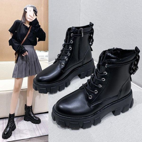 boots women motorcycle female autumn fashion women's zipper low heel vintage buckle casual lady platforms, Black
boots women motorcycle female autumn fashion women's zipper low heel vintage buckle casual lady platforms, Black