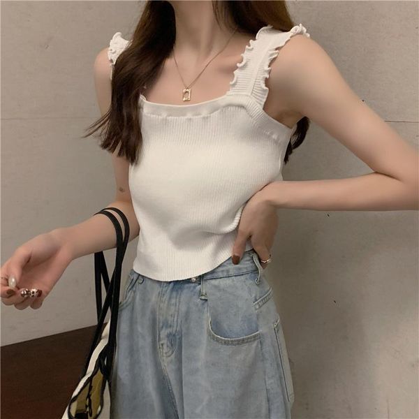 women's tanks & camis lace short knitted suspender vest autumn 2021 korean bottomed shirt sleeveless trend, White
women's tanks & camis lace short knitted suspender vest autumn 2021 korean bottomed shirt sleeveless trend, White