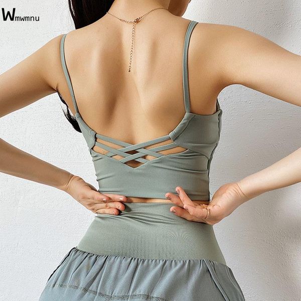 women cross strap workout gym wireless padded fitness yoga bras push up athletic sport brassiere outfit
women cross strap workout gym wireless padded fitness yoga bras push up athletic sport brassiere outfit