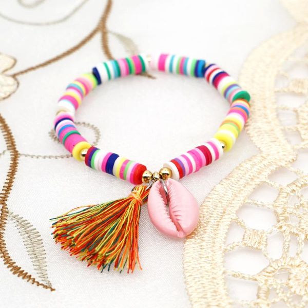 beaded, strands yd seaside beach style 6mm colored soft clay all-match natural shell tassel bracelet female accessories original gifts, Black
beaded, strands yd seaside beach style 6mm colored soft clay all-match natural shell tassel bracelet female accessories original gifts, Black
