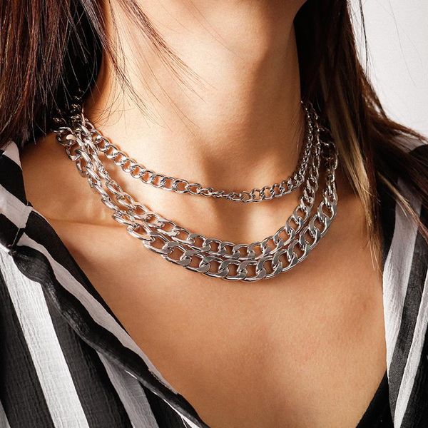 chokers punk metal necklaces for women fashion chunky chain necklace gold silver color collare statement jewelry accessories, Golden;silver
chokers punk metal necklaces for women fashion chunky chain necklace gold silver color collare statement jewelry accessories, Golden;silver