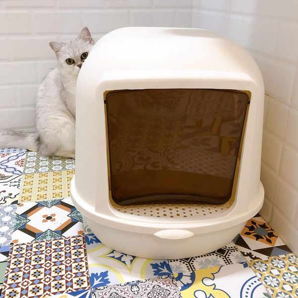 other cat supplies white plastic large litter box fully enclosed bedpans pet toilet cats areneros para gatos products bn50lb
other cat supplies white plastic large litter box fully enclosed bedpans pet toilet cats areneros para gatos products bn50lb