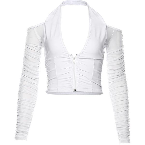 women's t-shirt xuxi women streetwear halter neck strapless long-sleeved crop t shirt female spring 2021 e1752, White
women's t-shirt xuxi women streetwear halter neck strapless long-sleeved crop t shirt female spring 2021 e1752, White