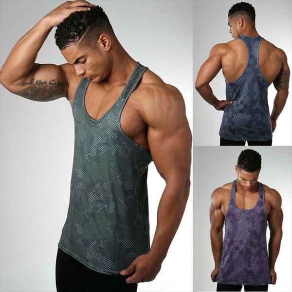men sleeveless vest casual camouflage gym sports slim fit summer fitness breathable o neck tank top, White;black
men sleeveless vest casual camouflage gym sports slim fit summer fitness breathable o neck tank top, White;black