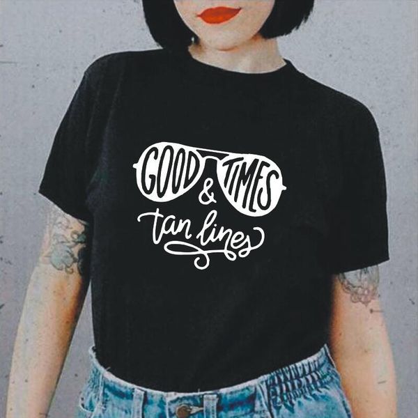 women's t-shirt good times and tan lines women tshirt hipster summer tee shirt femme short sleeve harajuku t camiseta mujer, White
women's t-shirt good times and tan lines women tshirt hipster summer tee shirt femme short sleeve harajuku t camiseta mujer, White