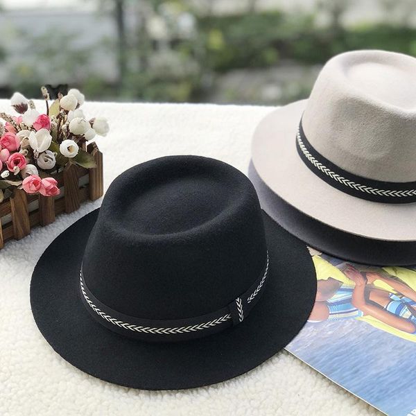 berets wool fedora hat felt fedoras hats headwear women trilby man's cap nz208, Blue;gray
berets wool fedora hat felt fedoras hats headwear women trilby man's cap nz208, Blue;gray