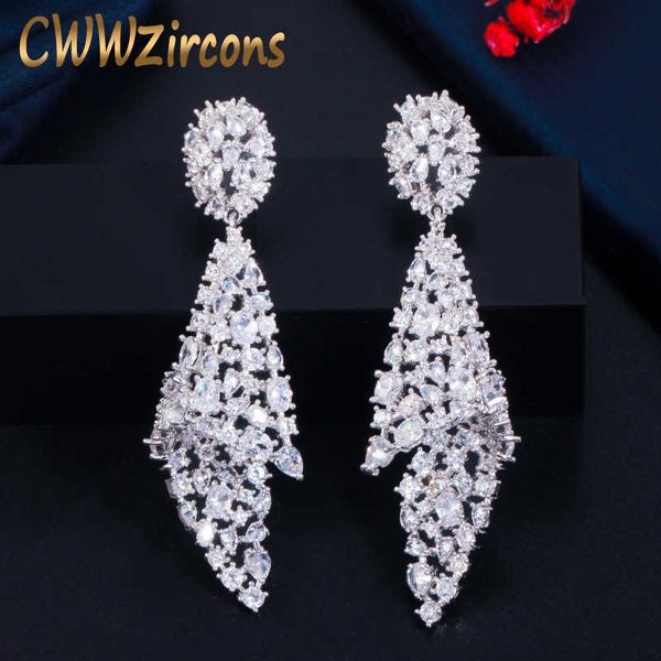 geometric shiny white cubic zirconia long drop luxury designer earrings for wedding brides jewelry accessories cz767 210714, Silver
geometric shiny white cubic zirconia long drop luxury designer earrings for wedding brides jewelry accessories cz767 210714, Silver