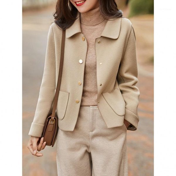 women's wool & blends woman woolen coat jacket women autumn winter loose fashion outwear overcoat casual wild 728, Black
women's wool & blends woman woolen coat jacket women autumn winter loose fashion outwear overcoat casual wild 728, Black