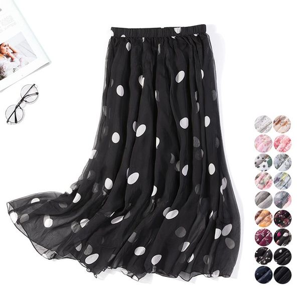 skirts women's 100% silk maxi skirt printed two-layer pleated long summer beach 20 colors jn098, Black
skirts women's 100% silk maxi skirt printed two-layer pleated long summer beach 20 colors jn098, Black