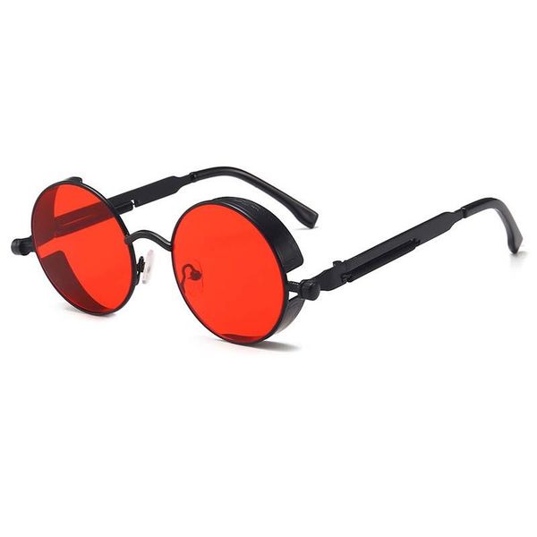 sunglasses classic gothic steampunk designer men and women retro round metal frame uv400, White;black
sunglasses classic gothic steampunk designer men and women retro round metal frame uv400, White;black