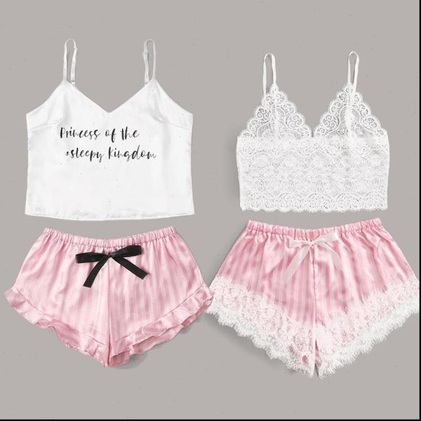 lingerie pajamas lace women sleepwear silk pyjamas set clothes straps pijama ladies bathrobe pajama suit, Black;red
lingerie pajamas lace women sleepwear silk pyjamas set clothes straps pijama ladies bathrobe pajama suit, Black;red