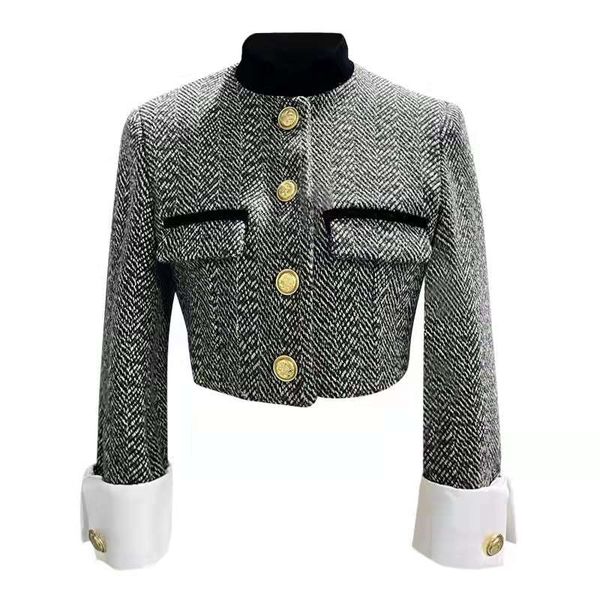 luxury jackets for women warm design in autumn winter standing collar equestrian suit french tweed small fragrance short women's coat, Black;brown
luxury jackets for women warm design in autumn winter standing collar equestrian suit french tweed small fragrance short women's coat, Black;brown